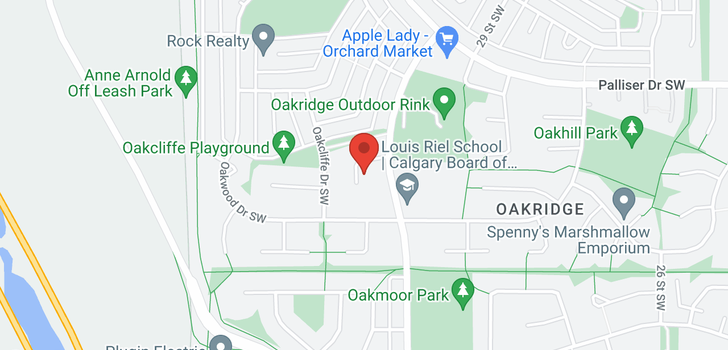 map of 160 Oakfield Place SW
